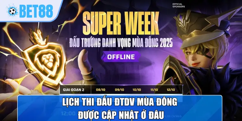 Lịch thi đấu ĐTDV mùa đông được cập nhật ở đâu